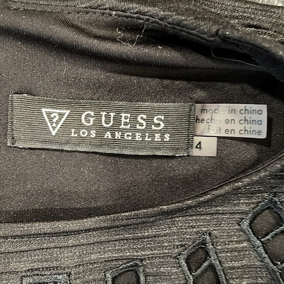 Guess Los Angeles Black Sleeveless Dress Ribbed with Cut Outs Size 4 - Picture 7 of 10